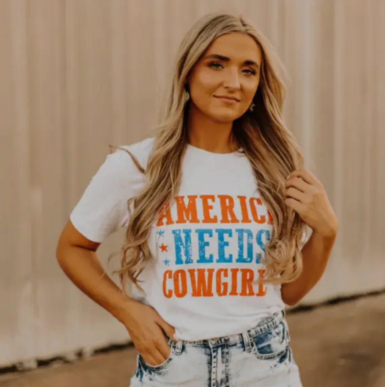 America Needs Cowgirls Graphic Tee