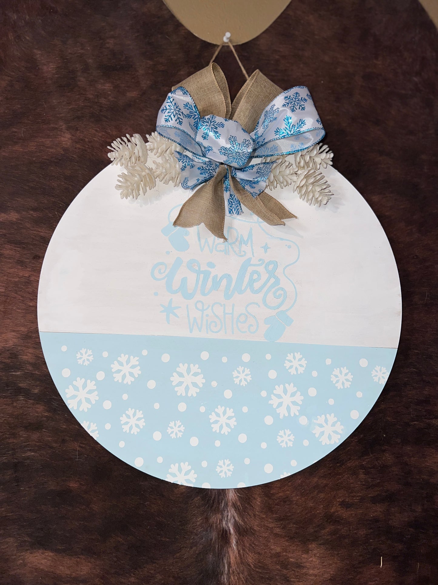 Warm Winter Wishes Door Hanger