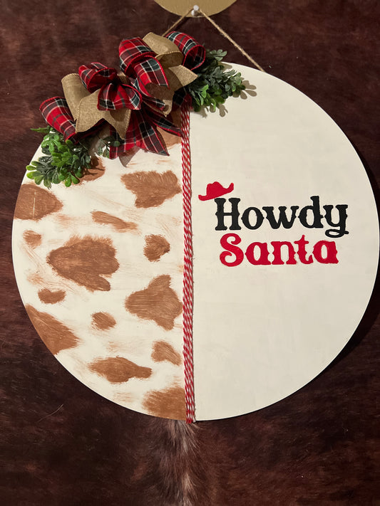 Howdy Santa Door Hanger